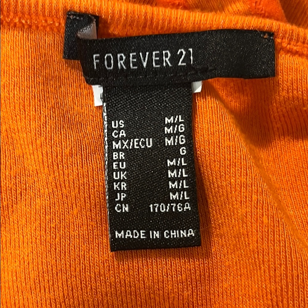 Forever 21 Bright Orange Top - Picture 6 of 6